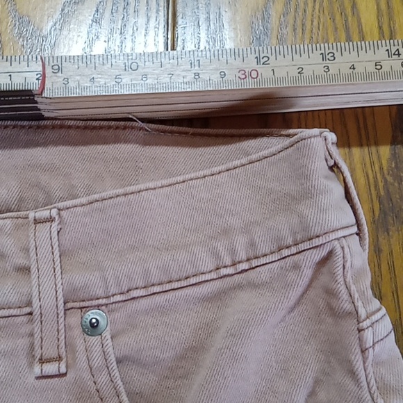EVERLANE 25 SHORT Jeans Womens DENIM Pants New PINK PEACH WAY HIGH SLIM - Picture 6 of 9